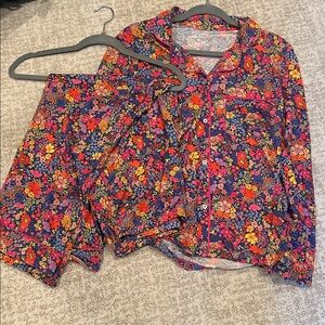 Stripe & Stare Long Sleeve PJ Floral Set, Small
